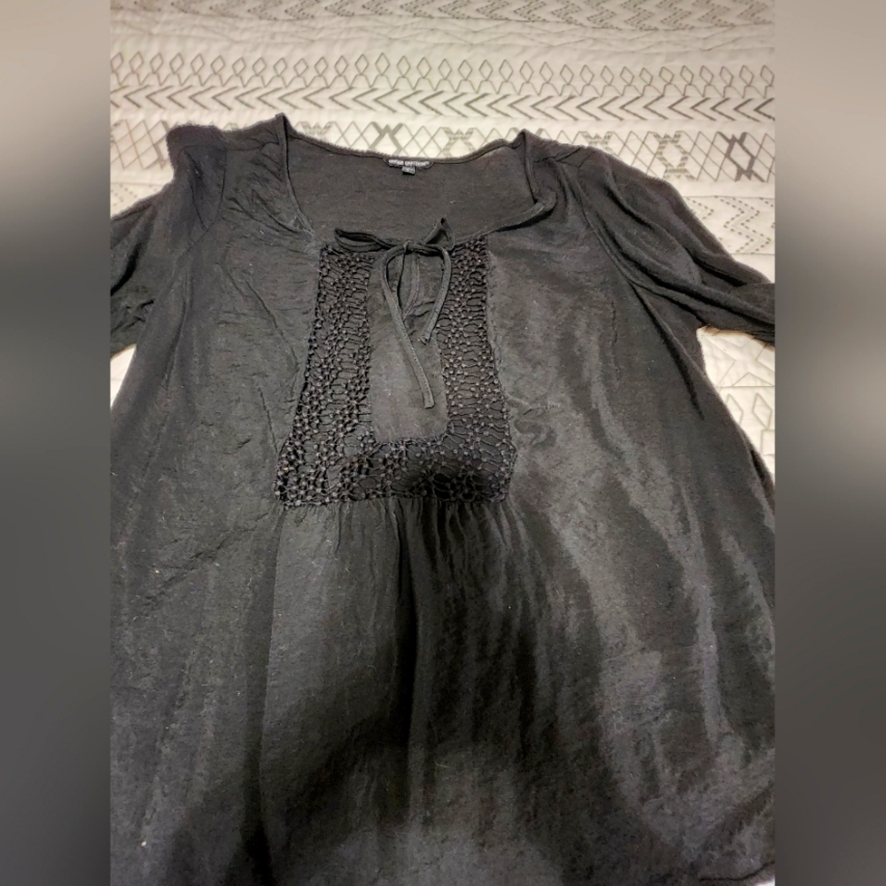 Black dressy top, sz Lg.